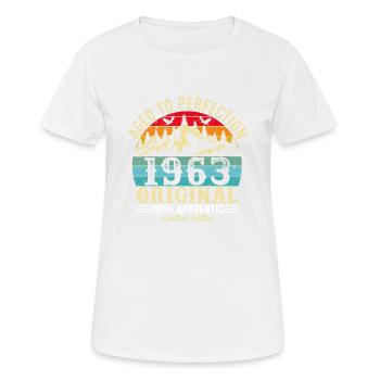 Aged to perfection 1963 original - Women's Breathable T-Shirt - white - Front - AI Model Female 172 dark (172cm)