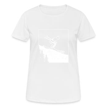 Skiliebhaber Lustig Skifahren Wintersport Alpin - Frauen T-Shirt atmungsaktiv - Weiß - Vorne - AI Model Female 172 dark (172cm)