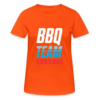 Équipe Bbq - T-shirt respirant Femme - orange néon - Devant - AI Model Female 172 dark (172cm)
