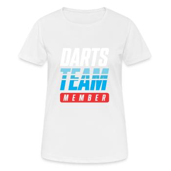 Darts Team - Frauen T-Shirt atmungsaktiv - Weiß - Vorne - AI Model Female 172 dark (172cm)