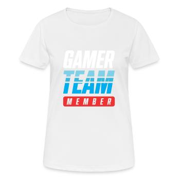 Équipe de joueurs - T-shirt respirant Femme - blanc - Devant - AI Model Female 172 dark (172cm)