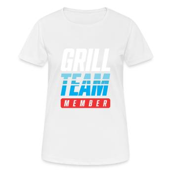 Grill Team - Frauen T-Shirt atmungsaktiv - Weiß - Vorne - AI Model Female 172 dark (172cm)