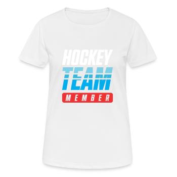 Équipe de hockey - T-shirt respirant Femme - blanc - Devant - AI Model Female 172 dark (172cm)