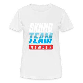 Équipe de ski - T-shirt respirant Femme - blanc - Devant - AI Model Female 172 dark (172cm)