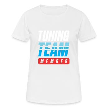 Équipe de tuning - T-shirt respirant Femme - blanc - Devant - AI Model Female 172 dark (172cm)