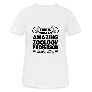 Erstaunlicher Zoologie-Professor - Frauen T-Shirt atmungsaktiv - Weiß - Vorne - AI Model Female 172 dark (172cm)