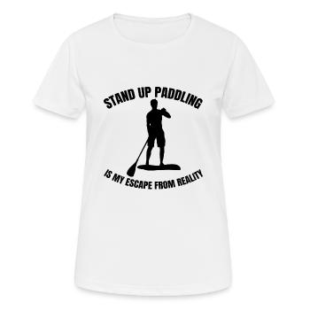 Stand-Up Paddler Surfing Stand Up Paddling Stand-Up Paddling Stand-Up Paddling - Women's Breathable T-Shirt - white - Front - AI Model Female 172 dark (172cm)