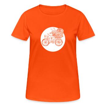 Vietnam I Saigon Scooter Pho Bo Motif de voyage pour - T-shirt respirant Femme - orange néon - Devant - AI Model Female 172 dark (172cm)