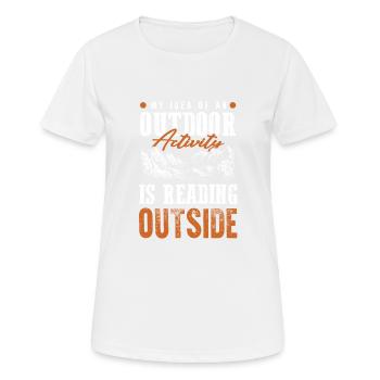 Outdoor activity climbing - Women's Breathable T-Shirt - white - Front - AI Model Female 172 dark (172cm)