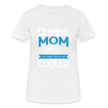 klettern mama - Frauen T-Shirt atmungsaktiv - Weiß - Vorne - AI Model Female 172 dark (172cm)