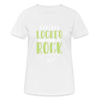 Escalade en plein air - T-shirt respirant Femme - blanc - Devant - AI Model Female 172 dark (172cm)