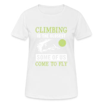 Climbing Flying - Women's Breathable T-Shirt - white - Front - AI Model Female 172 dark (172cm)