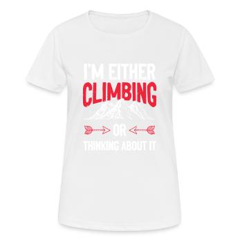 Escalade en plein air - T-shirt respirant Femme - blanc - Devant - AI Model Female 172 dark (172cm)