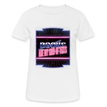 books lover book cat wine book lover better fun - Women's Breathable T-Shirt - white - Front - AI Model Female 172 dark (172cm)