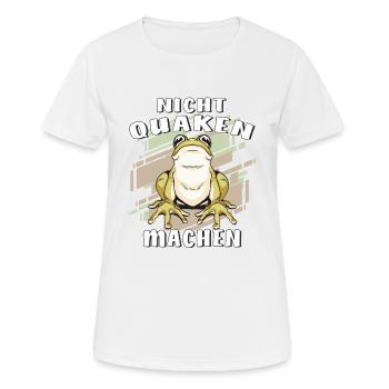FROSCH NICHT QUAKEN MACHEN - Frauen T-Shirt atmungsaktiv - Weiß - Vorne - AI Model Female 172 dark (172cm)