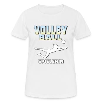 VOLLEYBALL SPIELERIN - Frauen T-Shirt atmungsaktiv - Weiß - Vorne - AI Model Female 172 dark (172cm)
