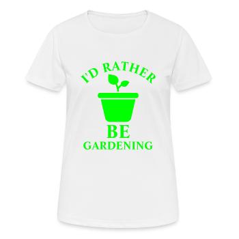 I'd Rather Be Gardening - Women's Breathable T-Shirt - white - Front - AI Model Female 172 dark (172cm)