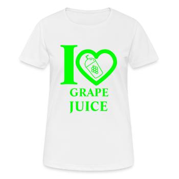 J’adore le jus de raisin - T-shirt respirant Femme - blanc - Devant - AI Model Female 172 dark (172cm)