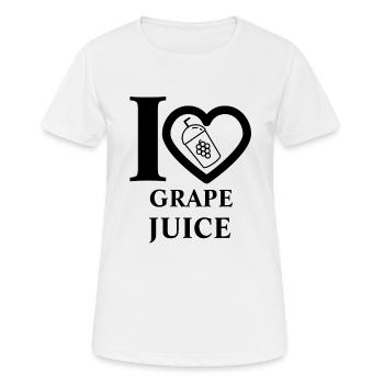 J’adore le jus de raisin - T-shirt respirant Femme - blanc - Devant - AI Model Female 172 dark (172cm)
