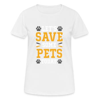 Slogan sur le bien-être animal Activistes des droits des animaux - T-shirt respirant Femme - blanc - Devant - AI Model Female 172 dark (172cm)