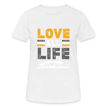 tierschutz liebe leben - Frauen T-Shirt atmungsaktiv - Weiß - Vorne - AI Model Female 172 dark (172cm)