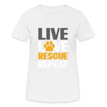 Love to protect animal welfare - Women's Breathable T-Shirt - white - Front - AI Model Female 172 dark (172cm)