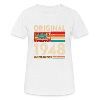 Original legendäre Hits Das Beste von 1948 - Frauen T-Shirt atmungsaktiv - Weiß - Vorne - AI Model Female 172 dark (172cm)