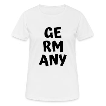 Allemagne - T-shirt respirant Femme - blanc - Devant - AI Model Female 172 dark (172cm)