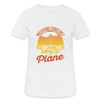Prédiction drôle de week-end 100% de chances de faire un - T-shirt respirant Femme - blanc - Devant - AI Model Female 172 dark (172cm)