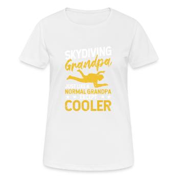 Parachutiste parachutiste grand-père parachutiste - T-shirt respirant Femme - blanc - Devant - AI Model Female 172 dark (172cm)
