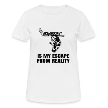 Eishockey Wintersport Geschenk Eishockeyteam - Frauen T-Shirt atmungsaktiv - Weiß - Vorne - AI Model Female 172 dark (172cm)