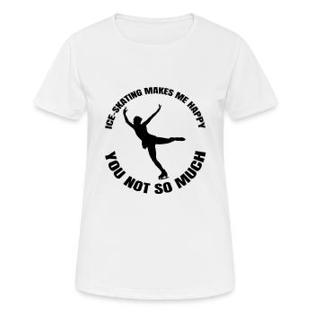 Figure skating Ice skating Figure skating - Women's Breathable T-Shirt - white - Front - AI Model Female 172 dark (172cm)