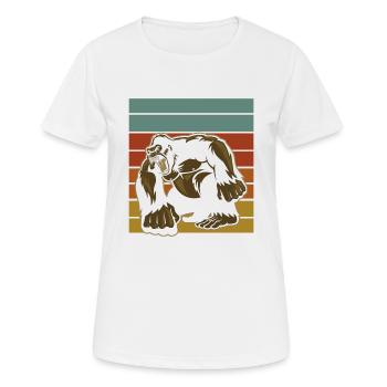 Gorilla - Frauen T-Shirt atmungsaktiv - Weiß - Vorne - AI Model Female 172 dark (172cm)