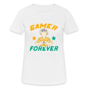 Gamer - Frauen T-Shirt atmungsaktiv - Weiß - Vorne - AI Model Female 172 dark (172cm)