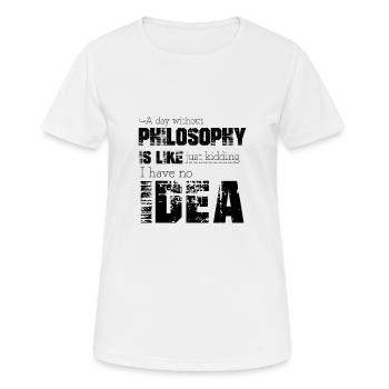 Philosophie - Frauen T-Shirt atmungsaktiv - Weiß - Vorne - AI Model Female 172 dark (172cm)