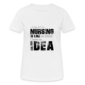 Allaitement - T-shirt respirant Femme - blanc - Devant - AI Model Female 172 dark (172cm)