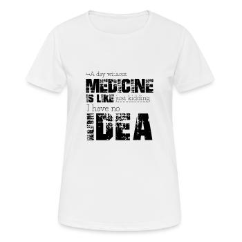 Médicament - T-shirt respirant Femme - blanc - Devant - AI Model Female 172 dark (172cm)