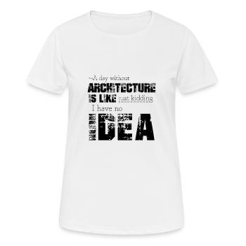 Architecture - T-shirt respirant Femme - blanc - Devant - AI Model Female 172 dark (172cm)