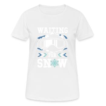 snowboard spruch - Frauen T-Shirt atmungsaktiv - Weiß - Vorne - AI Model Female 172 dark (172cm)