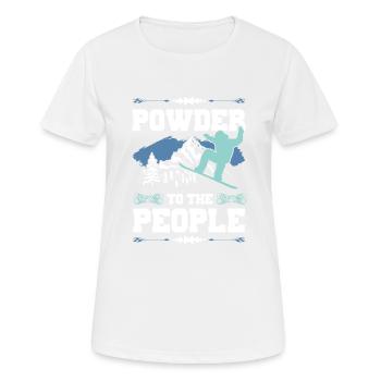 snowboarding schnee - Frauen T-Shirt atmungsaktiv - Weiß - Vorne - AI Model Female 172 dark (172cm)