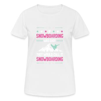 snowboarder snowboarding - Frauen T-Shirt atmungsaktiv - Weiß - Vorne - AI Model Female 172 dark (172cm)