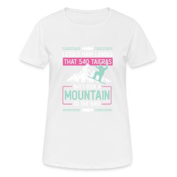 snowboarder snowboarding - Frauen T-Shirt atmungsaktiv - Weiß - Vorne - AI Model Female 172 dark (172cm)