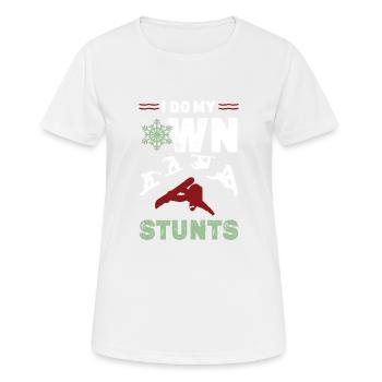 Cascade de snowboard - T-shirt respirant Femme - blanc - Devant - AI Model Female 172 dark (172cm)