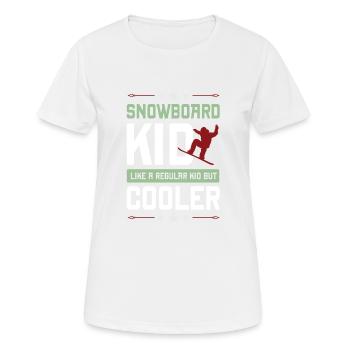 snowboard junge - Frauen T-Shirt atmungsaktiv - Weiß - Vorne - AI Model Female 172 dark (172cm)