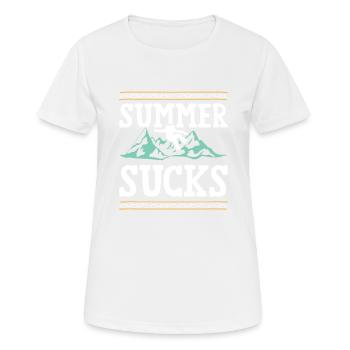 Snowboard été - T-shirt respirant Femme - blanc - Devant - AI Model Female 172 dark (172cm)