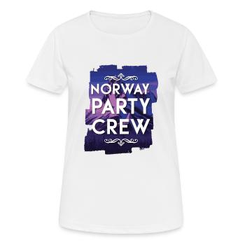 Équipage de la fête en Norvège - T-shirt respirant Femme - blanc - Devant - AI Model Female 172 dark (172cm)