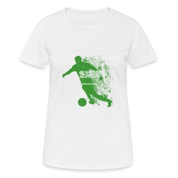 Équipe nationale Arabie saoudite Football Worldmost - T-shirt respirant Femme - blanc - Devant - AI Model Female 172 dark (172cm)