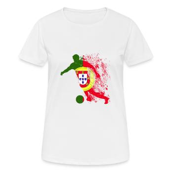 Equipe nationale Portugal Coupe du Monde - T-shirt respirant Femme - blanc - Devant - AI Model Female 172 dark (172cm)