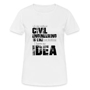 Civil engineering - Women's Breathable T-Shirt - white - Front - AI Model Female 172 dark (172cm)