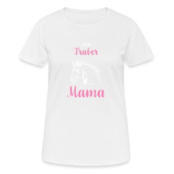 Traber I Pony Horse Saying Motif pour cavalier - T-shirt respirant Femme - blanc - Devant - AI Model Female 172 dark (172cm)